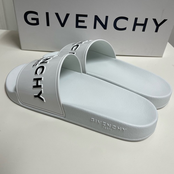 Givenchy Shoes Givenchyrubber Logo Pool Slides Sandals Poshmark